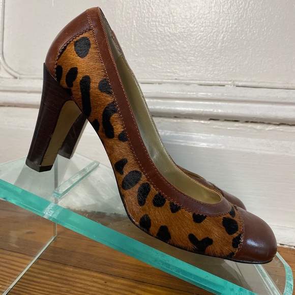 Franco Sarto Pony Hair Animal Print Pumps - Picture 5 of 8